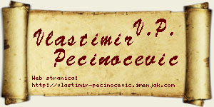 Vlastimir Pečinoćević vizit kartica